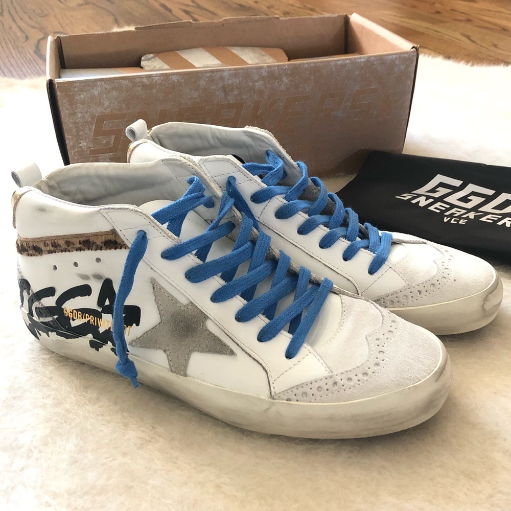 NEW! GOLDEN GOOSE Mid Star Sneakers